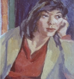 Portrait Antje, Öl auf Leinwand